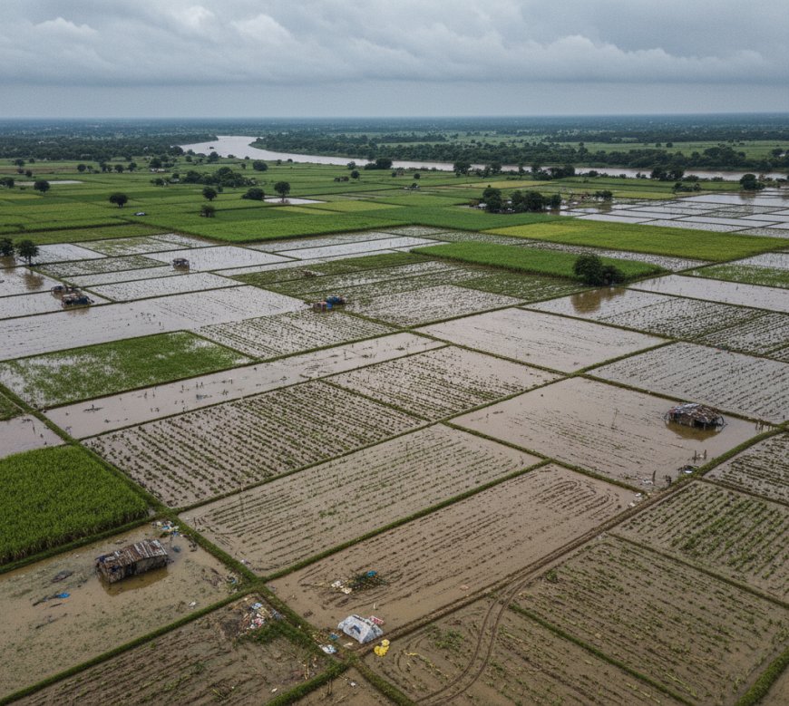 Relief Aid with Shinde & Sarnaik Posters Sparks Row in Dharashiv; Ministers Tour Flood-Hit Areas