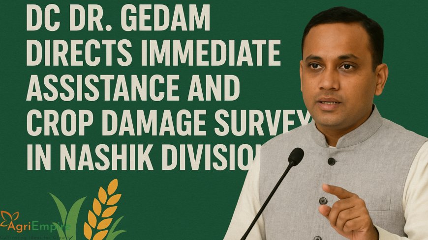 DC Dr. Gedam Orders Immediate Relief & Crop Damage Survey in Nashik Division