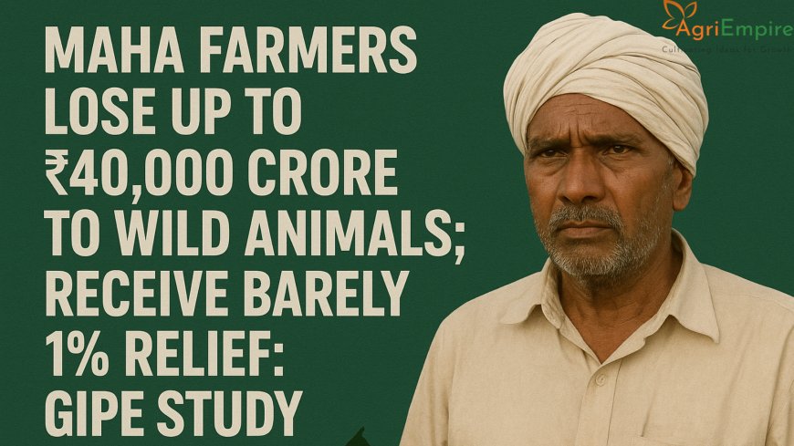 Maha Farmers Lose Up to ₹40,000 Crore to Wild Animals; Receive Barely 1% Relief: GIPE Study