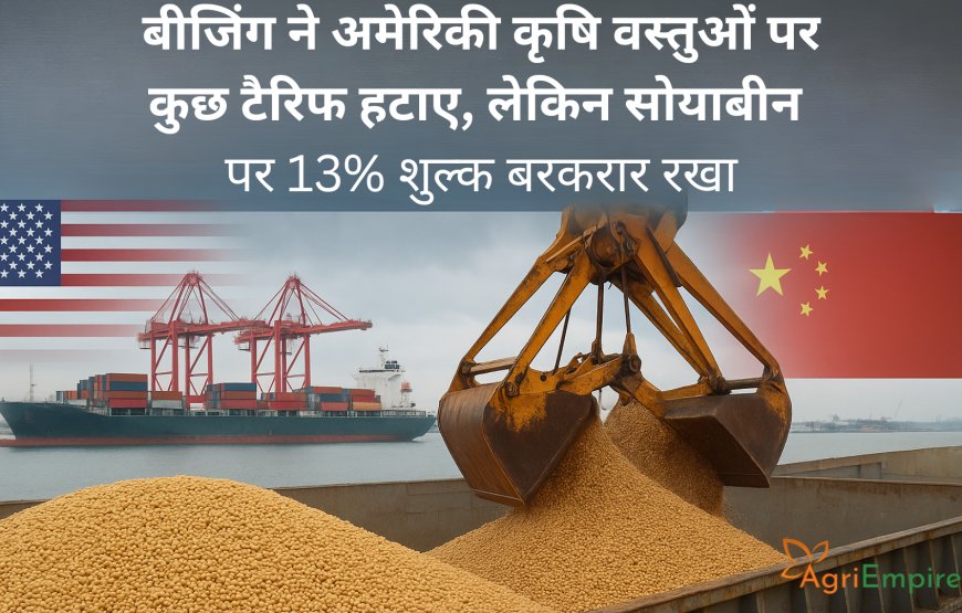 बीजिंग ने अमेरिकी कृषि वस्तुओं पर कुछ टैरिफ हटाए, लेकिन सोयाबीन पर 13% शुल्क बरकरार रखा