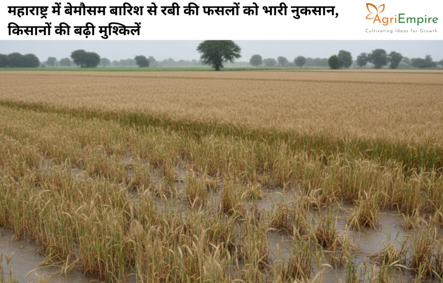 महाराष्ट्र में बेमौसम बारिश से रबी की फसलों को भारी नुकसान, किसानों की बढ़ी मुश्किलें