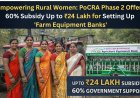 Empowering Rural Women: PoCRA Phase 2 Offers 60% Subsidy Up to ₹24 Lakh for Setting Up 'Farm Equipment Banks'