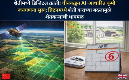 शेतीमध्ये डिजिटल क्रांती: चीनकडून AI-आधारित कृषी जनगणना सुरू; ब्रिटनमध्ये शेती कराच्या बदलामुळे शेतकऱ्यांची धावपळ