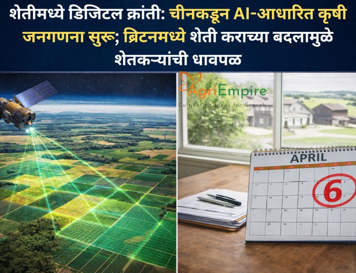 शेतीमध्ये डिजिटल क्रांती: चीनकडून AI-आधारित कृषी जनगणना सुरू; ब्रिटनमध्ये शेती कराच्या बदलामुळे शेतकऱ्यांची धावपळ