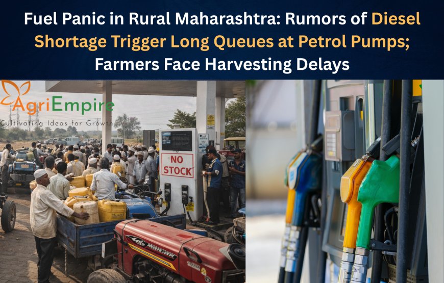 Fuel Panic in Rural Maharashtra: Rumors of Diesel Shortage Trigger Long Queues at Petrol Pumps; Farmers Face Harvesting Delays
