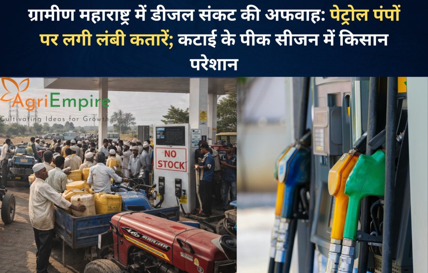 ग्रामीण महाराष्ट्र में डीजल संकट की अफवाह: पेट्रोल पंपों पर लगी लंबी कतारें; कटाई के पीक सीजन में किसान परेशान
