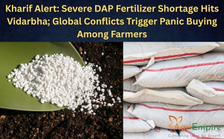 Kharif Alert: Severe DAP Fertilizer Shortage Hits Vidarbha; Global Conflicts Trigger Panic Buying Among Farmers