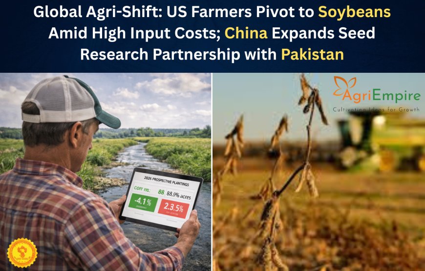 Global Agri-Shift: US Farmers Pivot to Soybeans Amid High Input Costs; China Expands Seed Research Partnership with Pakistan