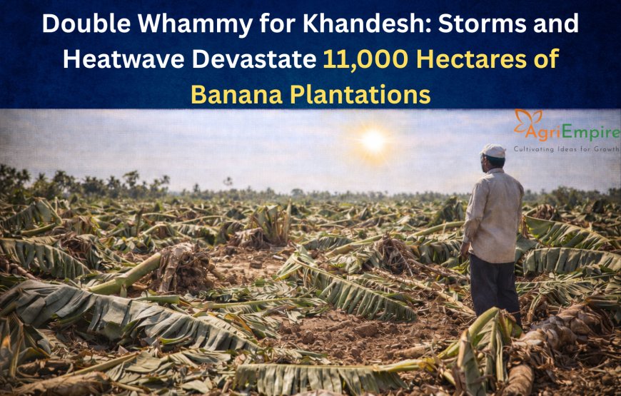 Double Whammy for Khandesh: Storms and Heatwave Devastate 11,000 Hectares of Banana Plantations