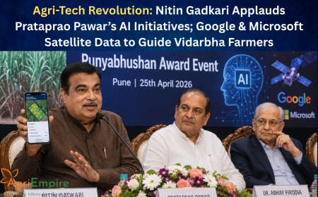 Agri-Tech Revolution: Nitin Gadkari Applauds Prataprao Pawar’s AI Initiatives; Google & Microsoft Satellite Data to Guide Vidarbha Farmers